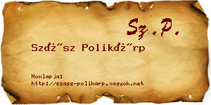 Szász Polikárp névjegykártya